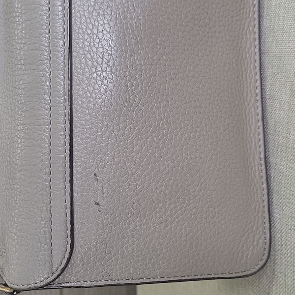 Tory Burch Gray Pebble Leather Flap Front Chain Shoulder Bag - Picture 5 of 16